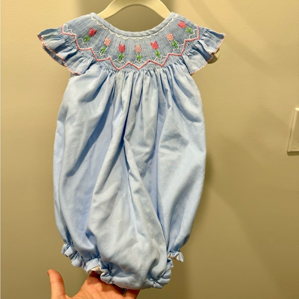 Smocked tulip bubble 12m